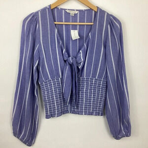 American Eagle Tie Front Blouse Size Small NEW